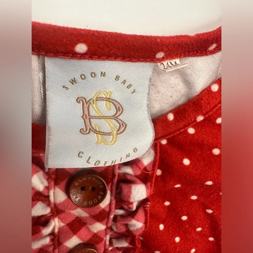 24M Swoon Baby Red Polka Dot Pajama Set